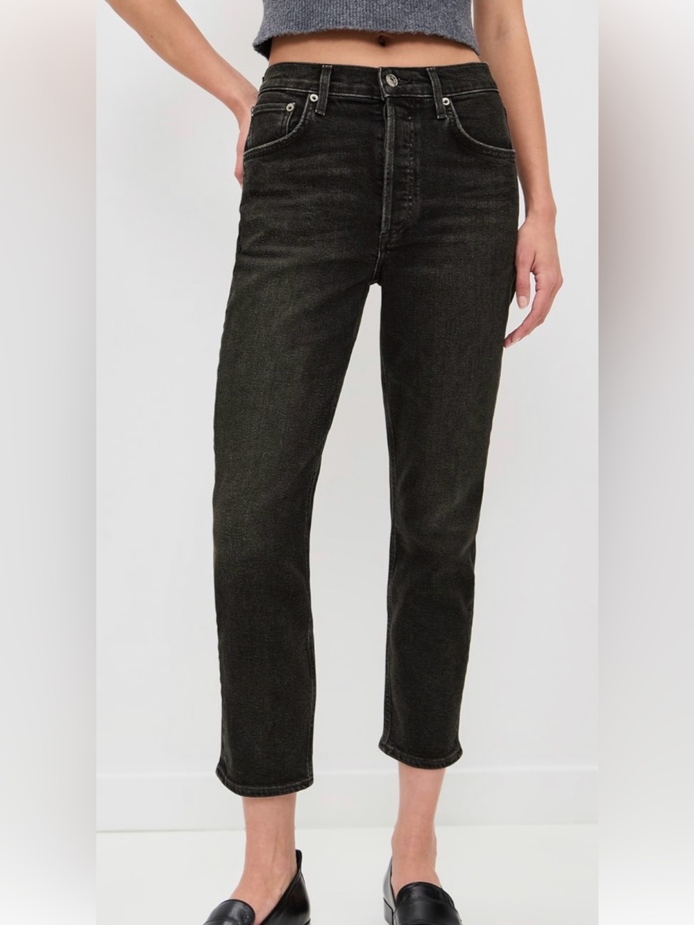 AGOLDE Riley High Rise Straight Crop Jeans size 25